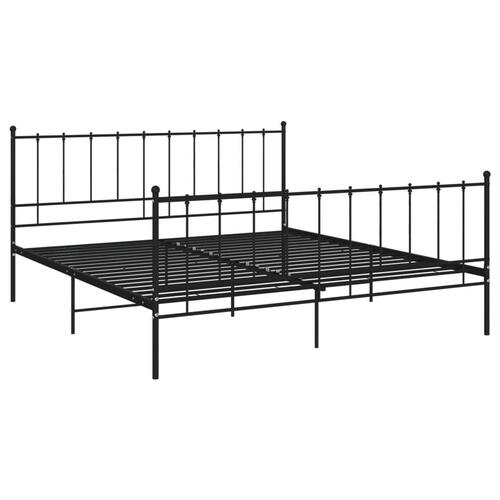 Sengestel 180x200 cm metal sort