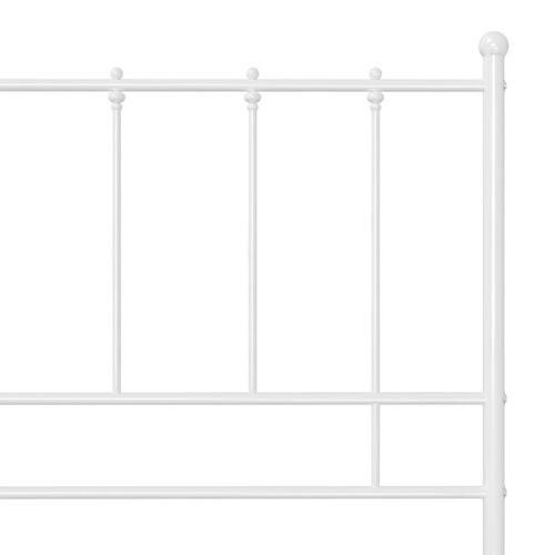 Sengestel 200x200 cm metal hvid