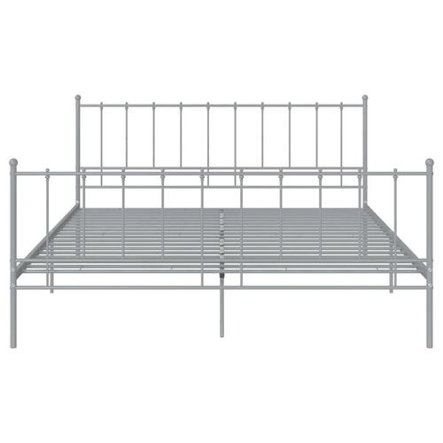 Sengestel 200x200 cm metal grå