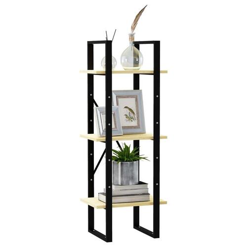 Bogreol 40x30x105 cm 3 hylder massivt fyrretræ