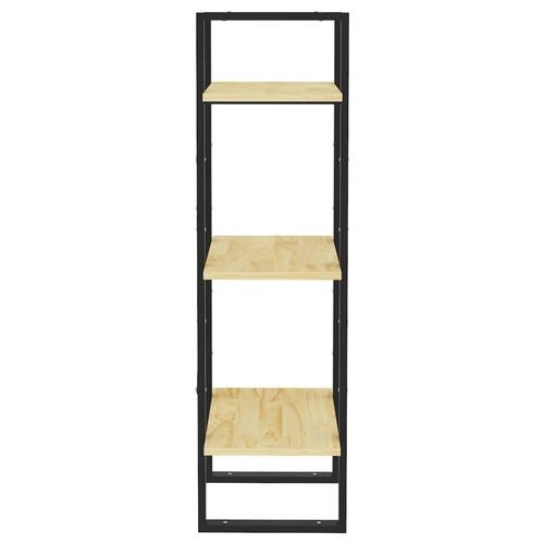 Bogreol 40x30x105 cm 3 hylder massivt fyrretræ