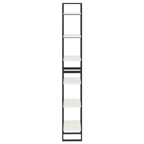 Reol 40x30x210 cm massivt fyrretræ hvid