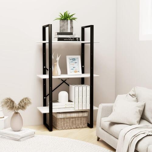 Opbevaringsreol 60x30x105 cm massivt fyrretræ hvid