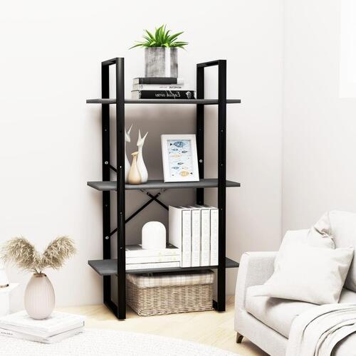 Opbevaringsreol 60x30x105 cm massivt fyrretræ grå