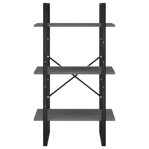 Opbevaringsreol 60x30x105 cm massivt fyrretræ grå