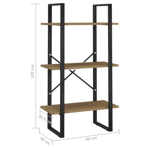 Opbevaringsreol 60x30x105 cm massivt fyrretræ