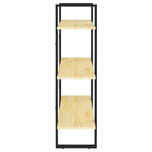 Bogreol 80x30x105 cm 3 hylder massivt fyrretræ