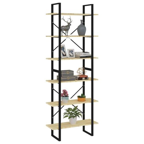 Reol 80x30x210 cm massivt fyrretræ