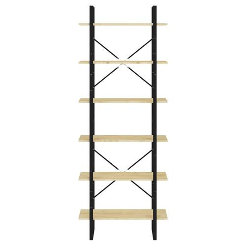 Reol 80x30x210 cm massivt fyrretræ