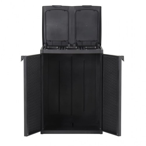Affaldsspand med 2 døre 65x45x88 cm PP sort