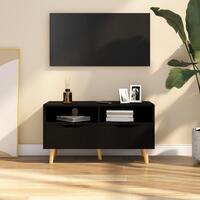 Tv-bord 90x40x48,5 cm konstrueret træ sort