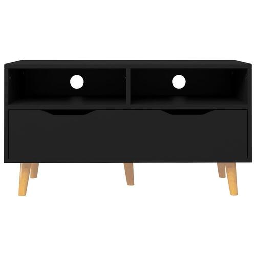 Tv-bord 90x40x48,5 cm konstrueret træ sort