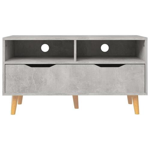 Tv-bord 90x40x48,5 cm konstrueret træ betongrå