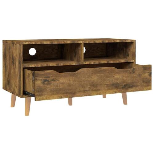 Tv-bord 90x40x48,5 cm konstrueret træ røget egetræsfarve
