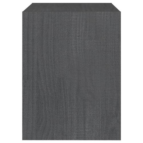 Sengeskabe 2 stk. 40x30,5x40 cm massivt fyrretræ grå