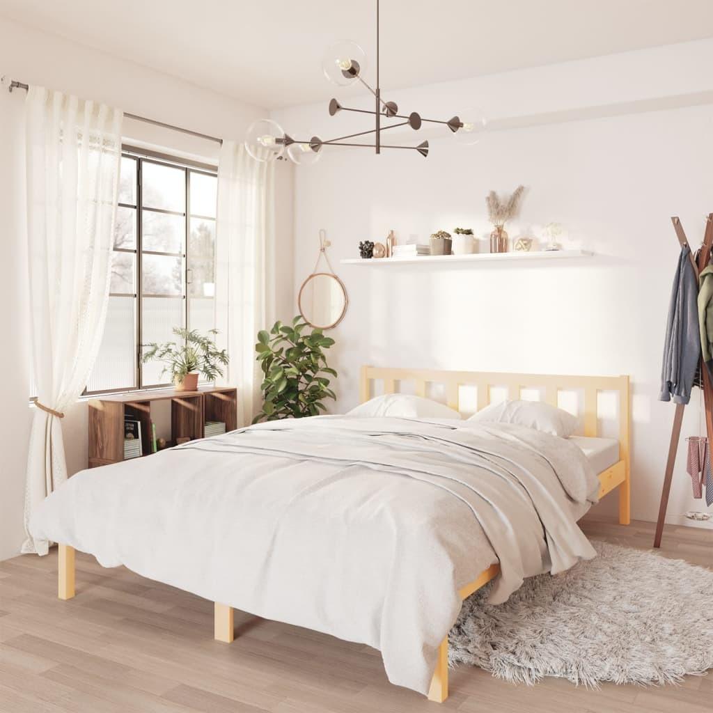 Sengeramme 135x190 cm massivt fyrretræ