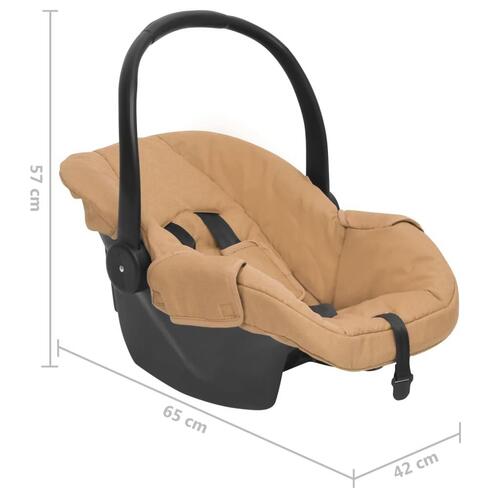 Autostol 42x65x57 cm gråbrun