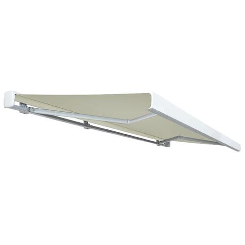 Kassettemarkise m. motor 500x300 cm cremefarvet