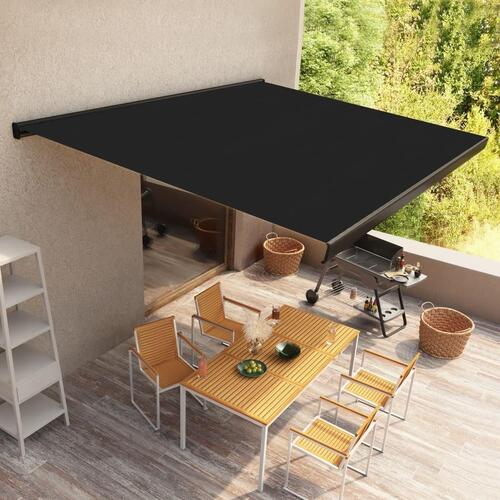 Motoriseret kassettemarkise 300x250 cm antracitgrå