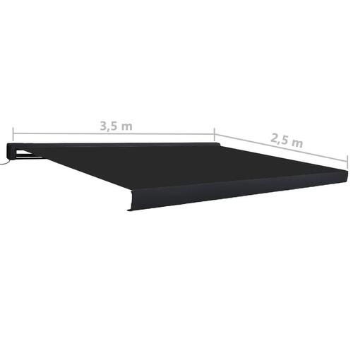 Motoriseret kassettemarkise 350x250 cm antracitgrå