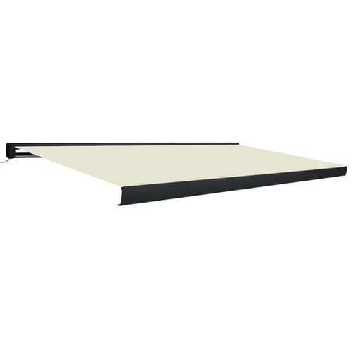 Kassettemarkise m. motor 500x300 cm cremefarvet