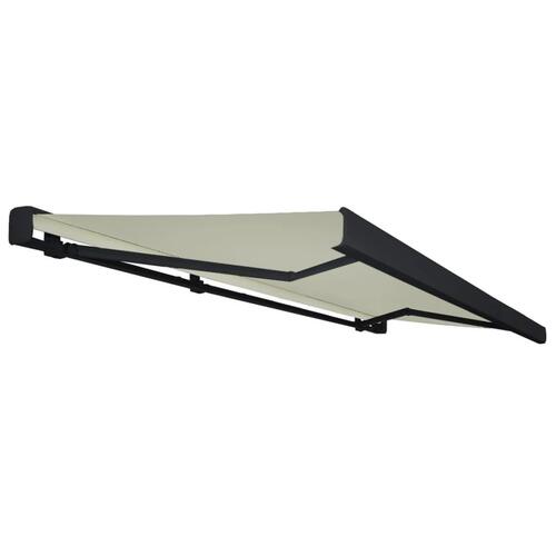 Kassettemarkise m. motor 500x300 cm cremefarvet