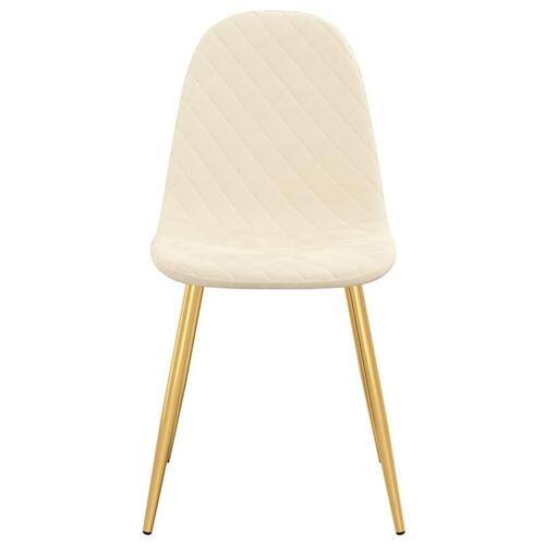 Spisebordsstole 6 stk. velour cremehvid
