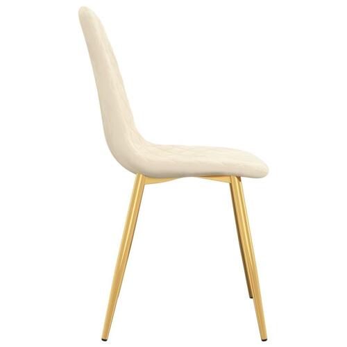 Spisebordsstole 6 stk. velour cremehvid