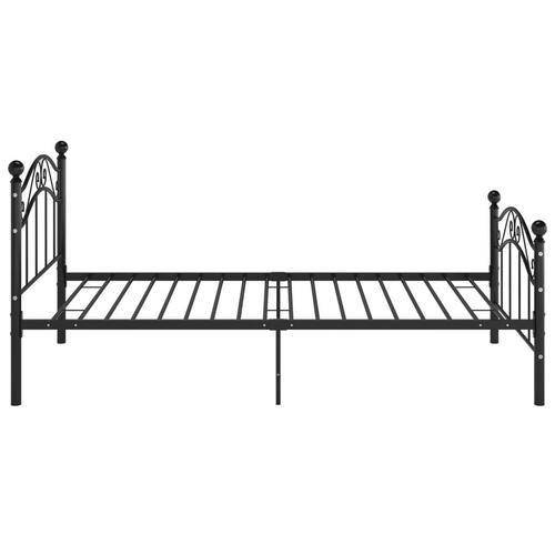 Sengestel sort metal 90 x 200 cm