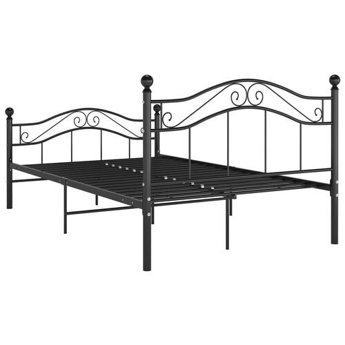 Sengestel 120x200 cm metal sort