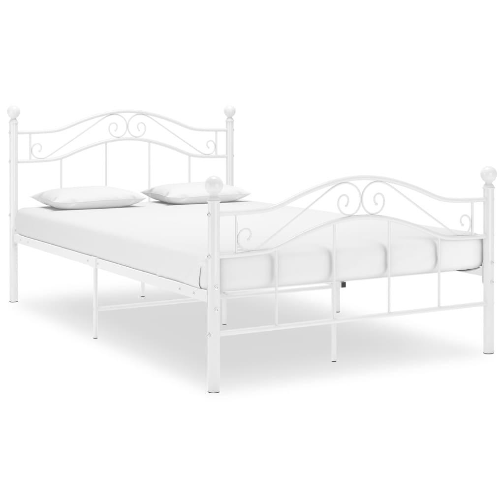 Sengestel 120x200 cm metal hvid