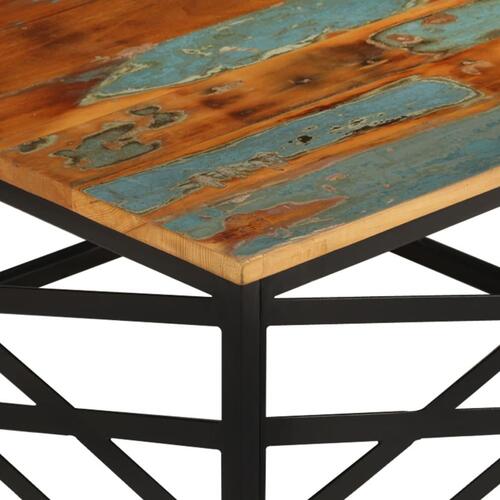 Sofabord 68x68x35 cm massivt genbrugstræ