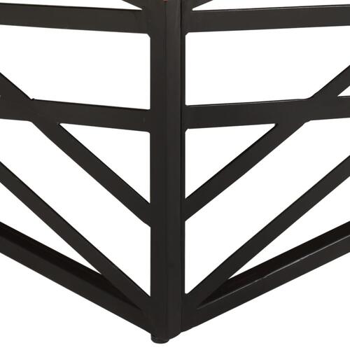 Sofabord 68x68x35 cm massivt genbrugstræ