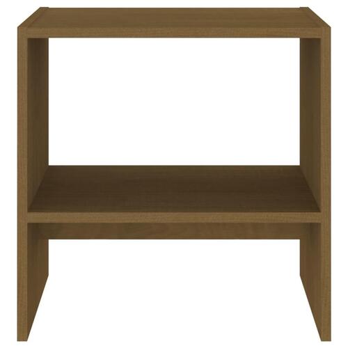 Sengeskabe 2 stk. 40x30,5x40 cm massivt fyrretræ honningbrun