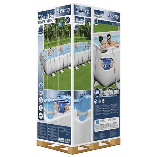 Bestway Power Steel pool 732x366x132 cm rektangulær