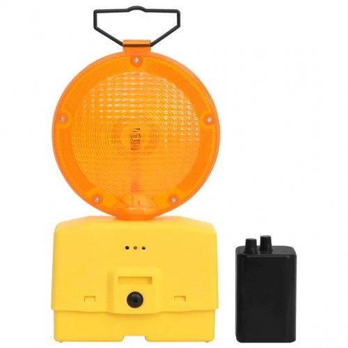 Arbejdslamper til byggeplads 10 stk. med batterier 18x8x37 cm