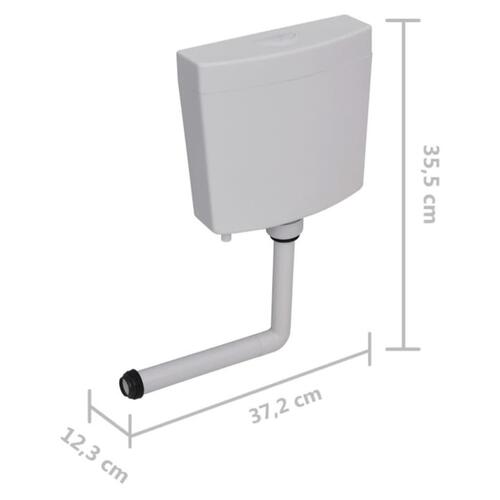 Toiletcisterne med vandindløb i bunden 3/6 l grå