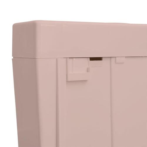 Toiletcisterne med vandindløb i bunden 3/6 l laksefarvet