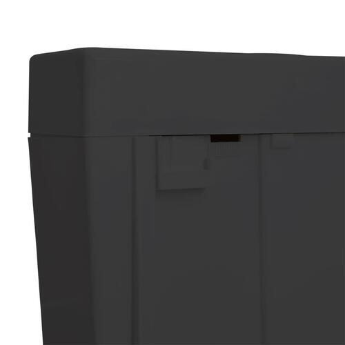 Toiletcisterne med vandindløb i bunden 3/6 l sort