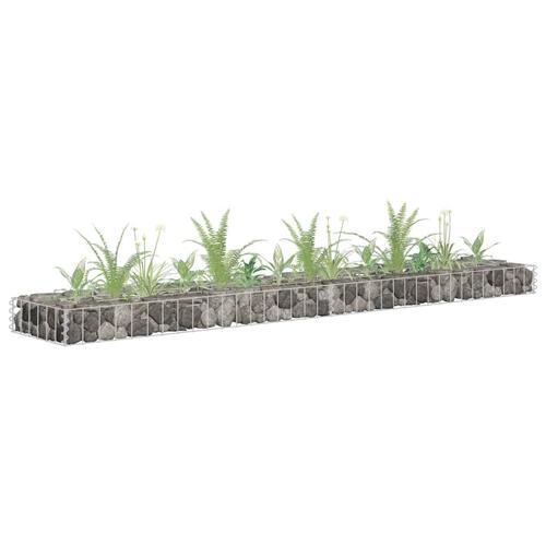 Gabion-højbed 180x30x10 cm galvaniseret stål