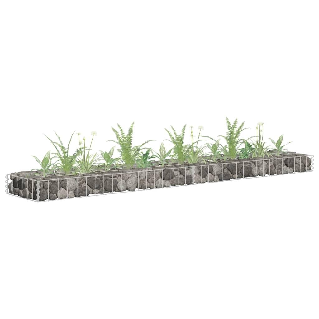 Gabion-højbed 180x30x10 cm galvaniseret stål