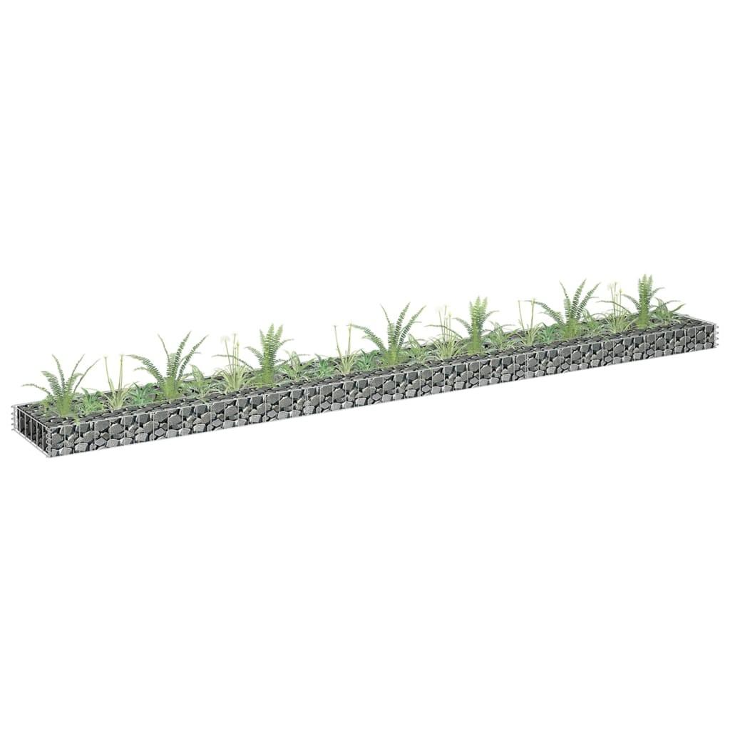 Gabion-højbed 270x30x10 cm galvaniseret stål