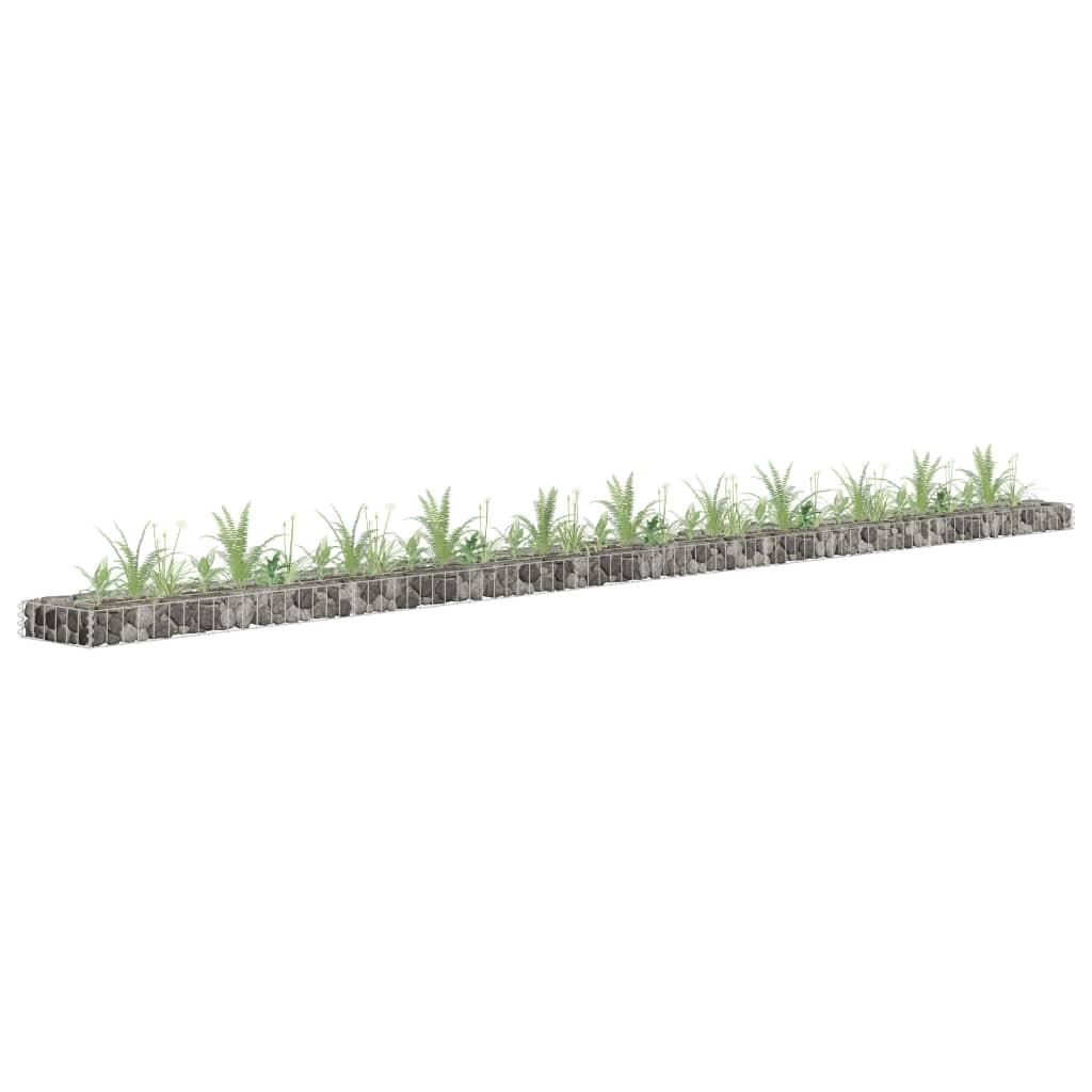Gabion-højbed 450x30x10 cm galvaniseret stål