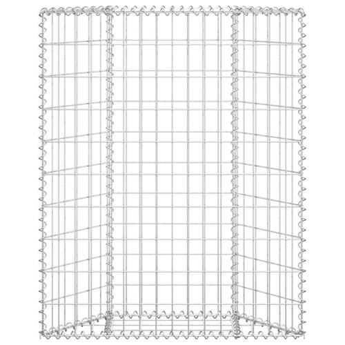 Gabion-højbed 80x20x100 cm trapezformet galvaniseret stål