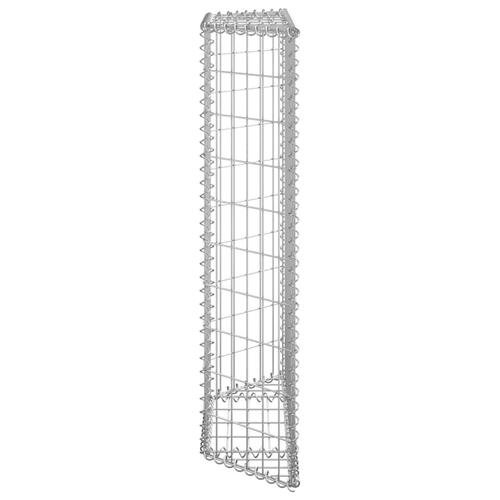 Gabion-højbed 80x20x100 cm trapezformet galvaniseret stål