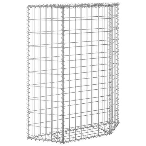 Gabion-højbed 80x20x100 cm trapezformet galvaniseret stål