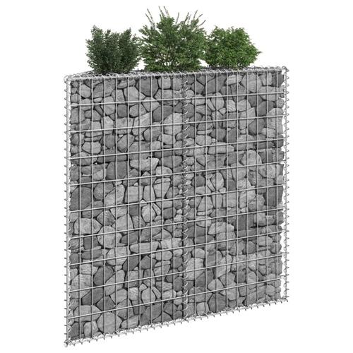 Gabion-højbed 100x20x100 cm trapezformet galvaniseret stål