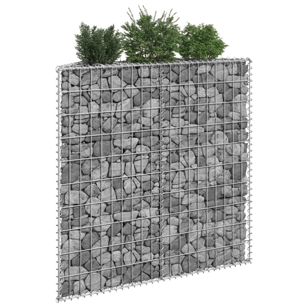 Gabion-højbed 100x20x100 cm trapezformet galvaniseret stål