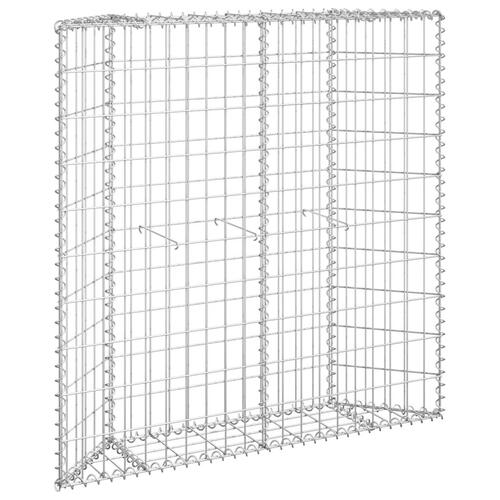 Gabion-højbed 100x20x100 cm trapezformet galvaniseret stål
