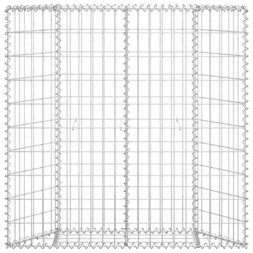Gabion-højbed 100x20x100 cm trapezformet galvaniseret stål